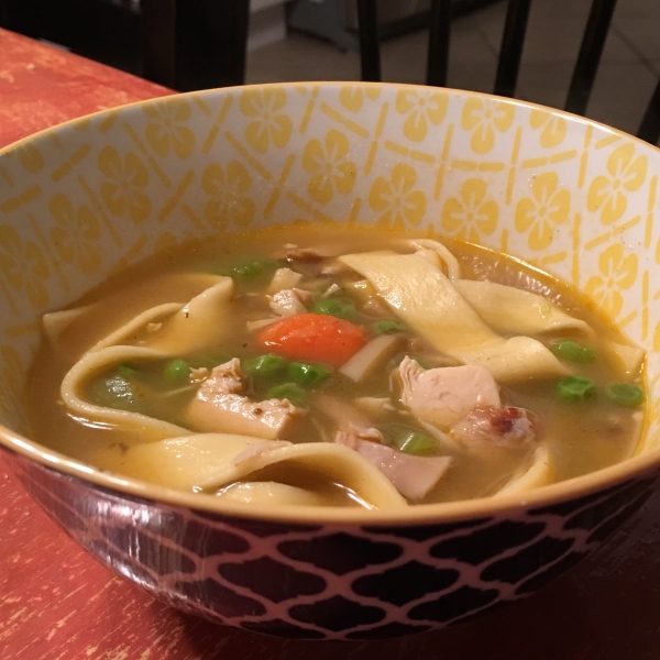 Grilled Chicken Noodle Soup