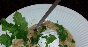 White Rotisserie Chicken Chili
