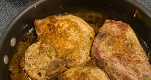 Rosemary and Garlic Simmered Pork Chops