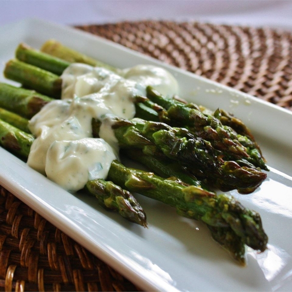 Grilled Asparagus with Cilantro Lemon Butter