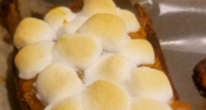 Twice-Baked Sweet Potatoes with Browned Butter and Toasted Marshmallows