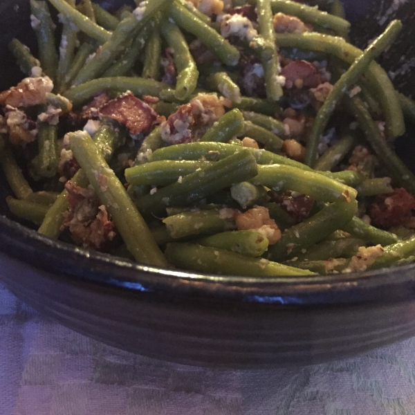 Green Beans with Blue Cheese