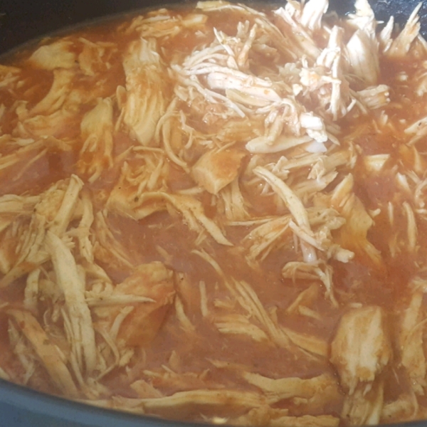 Super Easy Slow Cooker Chicken Enchilada Meat