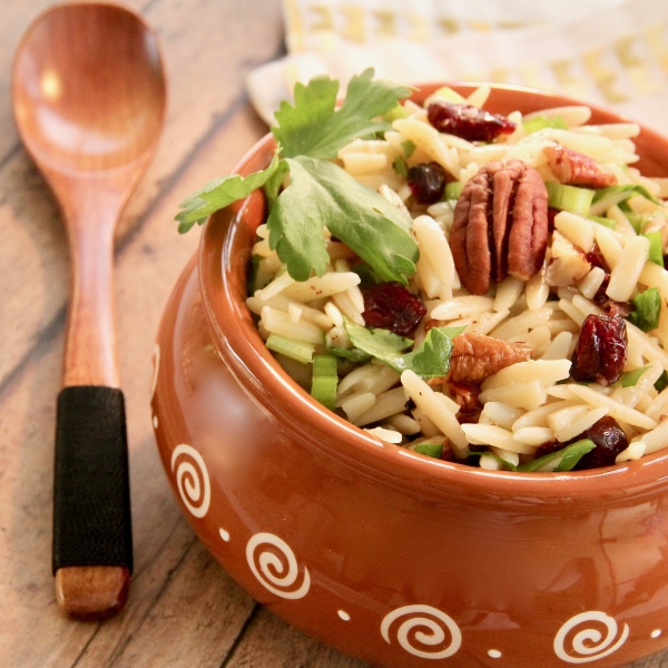 Orzo Pasta Salad with Dried Cranberries
