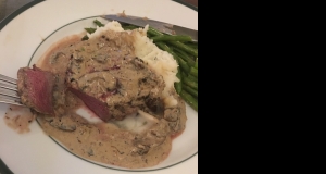 Crab-Stuffed Filet Mignon with Whiskey Peppercorn Sauce