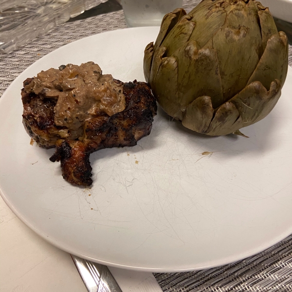 Crab-Stuffed Filet Mignon with Whiskey Peppercorn Sauce