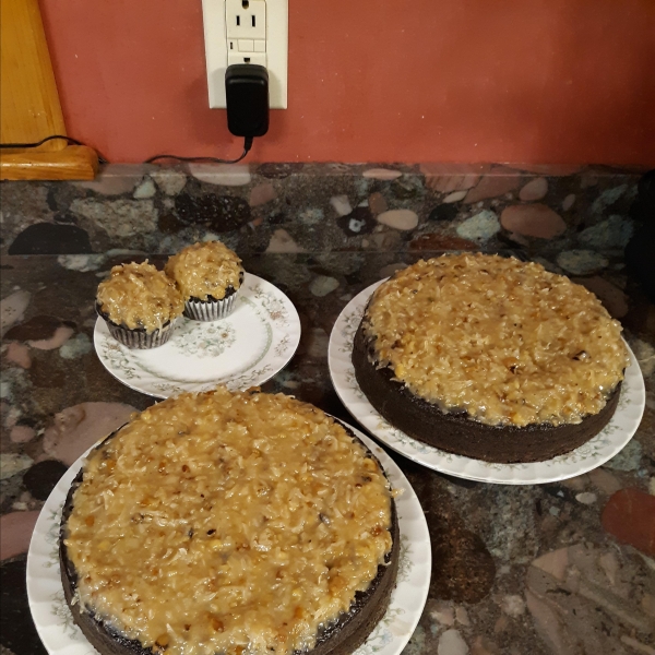 German Chocolate Frosting with Walnuts