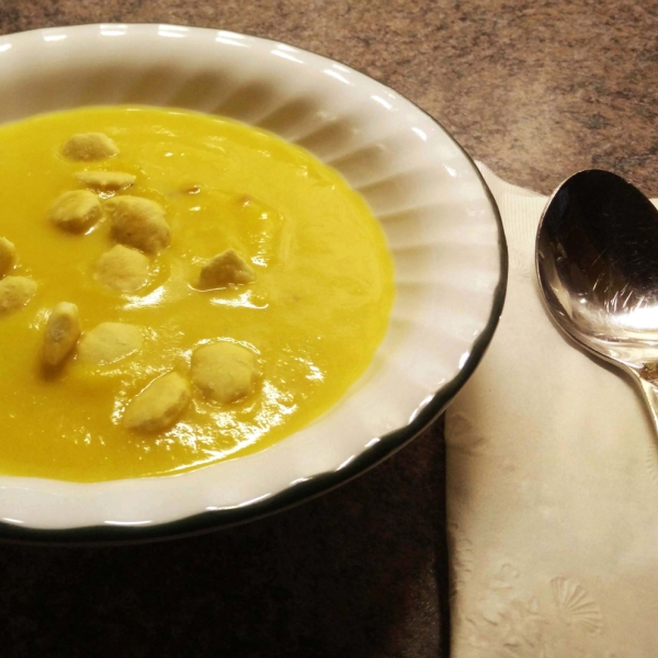 Savory Pumpkin Soup with Ham