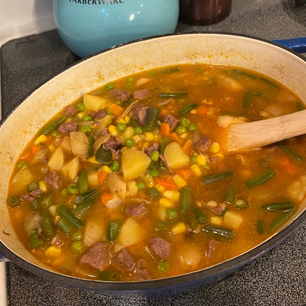 Dutch Oven Vegetable Beef Soup