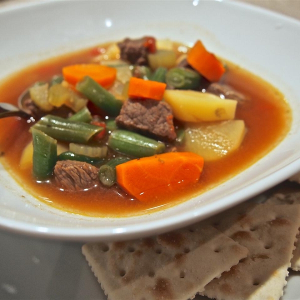 Dutch Oven Vegetable Beef Soup