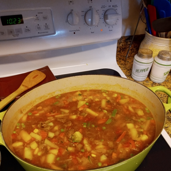 Dutch Oven Vegetable Beef Soup