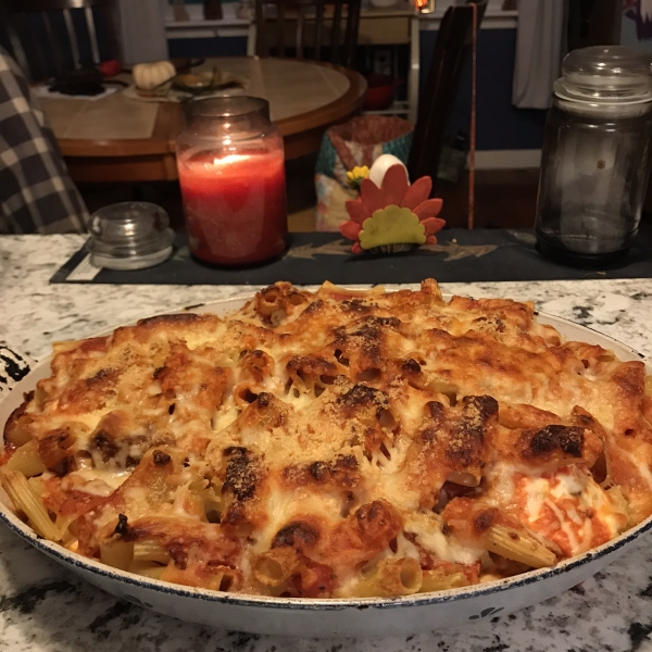 Baked Ziti with Turkey Meatballs