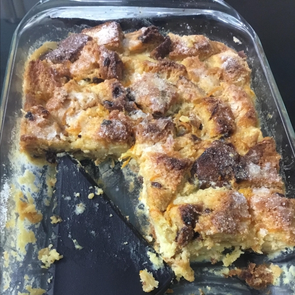 Panettone Bread Pudding with Spiced Orange Sauce