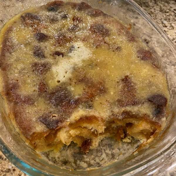 Panettone Bread Pudding with Spiced Orange Sauce