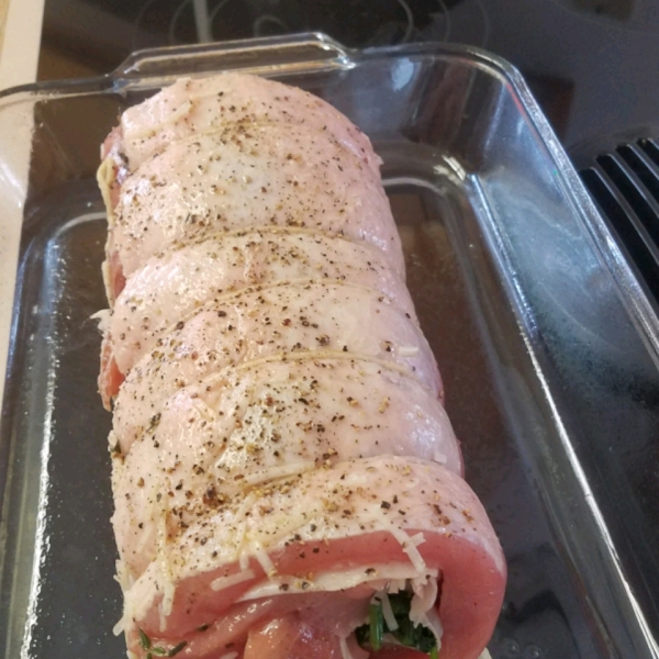 Apple Walnut Stuffed Pork Roast