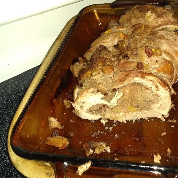 Apple Walnut Stuffed Pork Roast