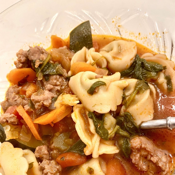 Italian Sausage Soup with Tortellini