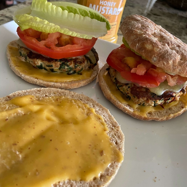 Spinach and Feta Turkey Burgers