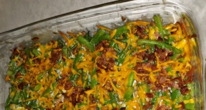 Green Beans with Cheese and Bacon