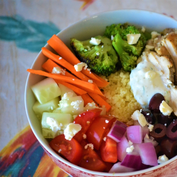 Greek Chicken Couscous Bowl