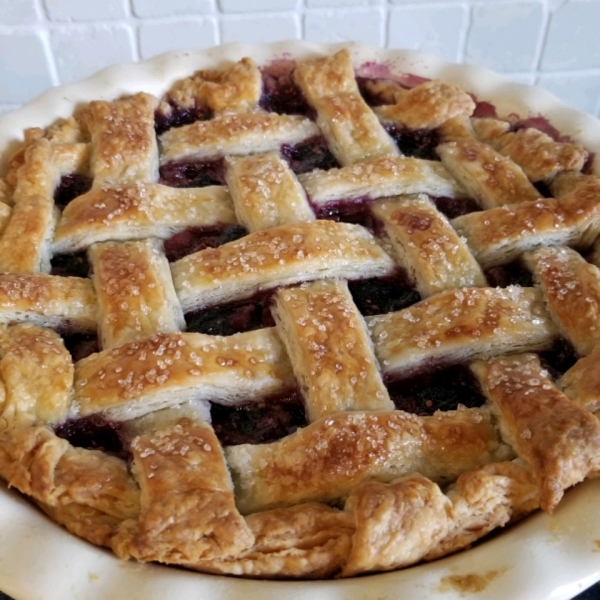 Mulberry Rhubarb Pie