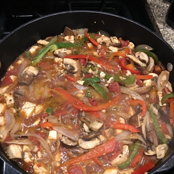 Tofu with Tomatoes and Balsamic Vinegar