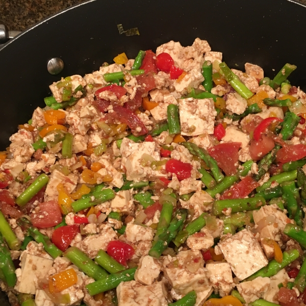 Tofu with Tomatoes and Balsamic Vinegar