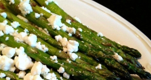 Roasted Asparagus with Herb Goat Cheese