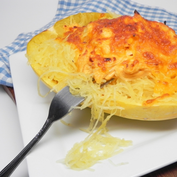 Buffalo Chicken Spaghetti Squash