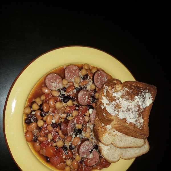 Slow Cooker Hearty Mixed Bean Stew with Sausage