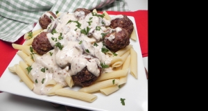 Venison Meatballs with Creamy Mustard Sauce