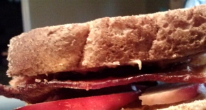 Peanut Butter, Bacon and Apple Sandwiches