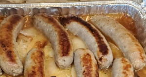 Bratwurst, Sauerkraut and Bean Casserole