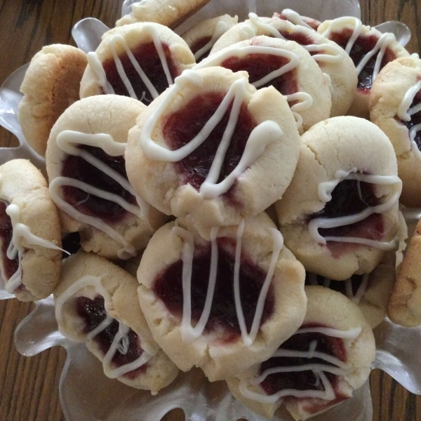 White Chocolate Thumbprint Cookies