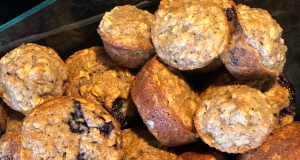 Blueberry Banana Coconut Flax Muffins