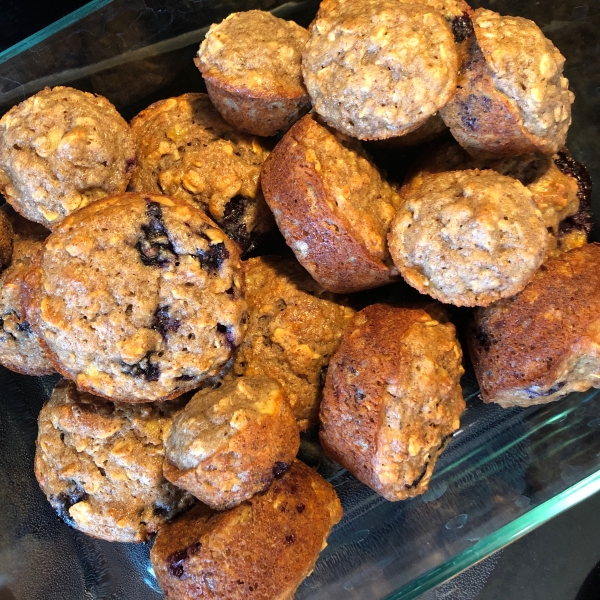 Blueberry Banana Coconut Flax Muffins