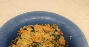 Shrimp, Leek and Spinach Risotto