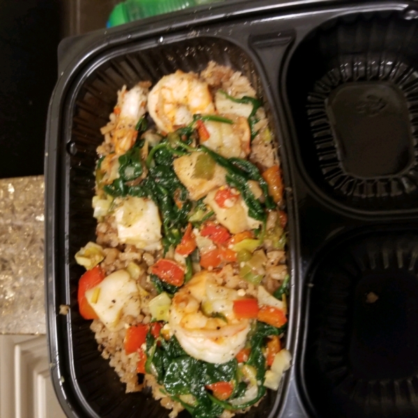 Shrimp, Leek and Spinach Risotto