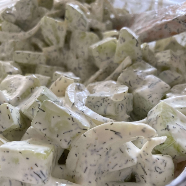 Dad's Creamy Cucumber Salad