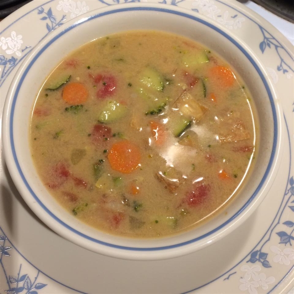 Peanut Butter Vegetable Chicken Soup