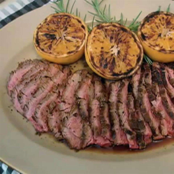 Garlic Fennel Flank Steak with Oranges