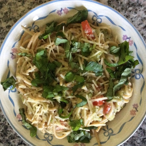 Pasta Primavera with Cauliflower Sauce