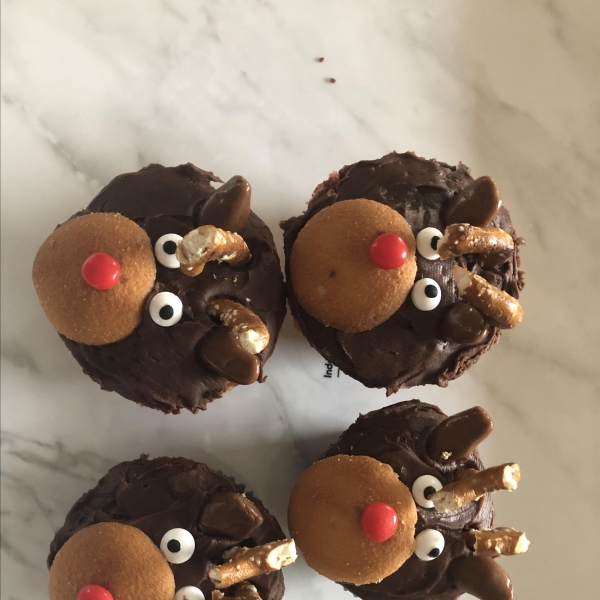 Christmas Reindeer Cupcakes