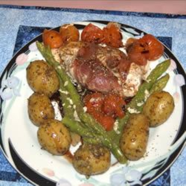 Italian Chicken with Pesto Potatoes