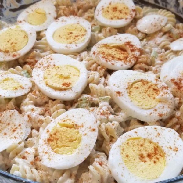 My Mom's Awesome Macaroni Salad (enough to feed a crowd!)