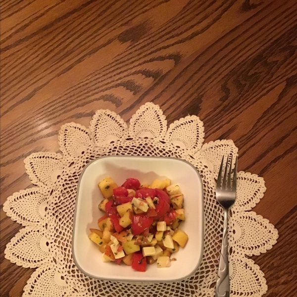 Summer Salad with Burrata, Tomatoes, and Nectarines