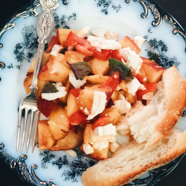 Summer Salad with Burrata, Tomatoes, and Nectarines