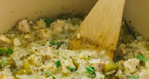 Salsa Verde Chicken and Cauliflower Rice