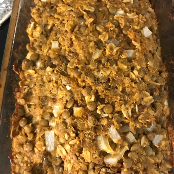 Vegetarian Meatless Meatloaf with Lentils