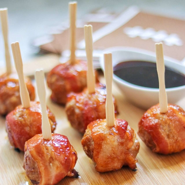 Bacon-Wrapped Turkey Meatballs